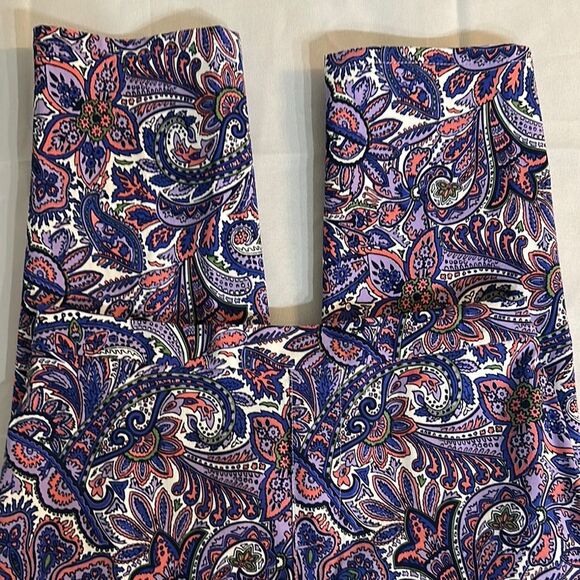 Isaac Mizrahi Vibrant Paisley Pants Size 6 - Picture 10 of 11